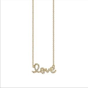 Blue Ruby Love Gold Necklace